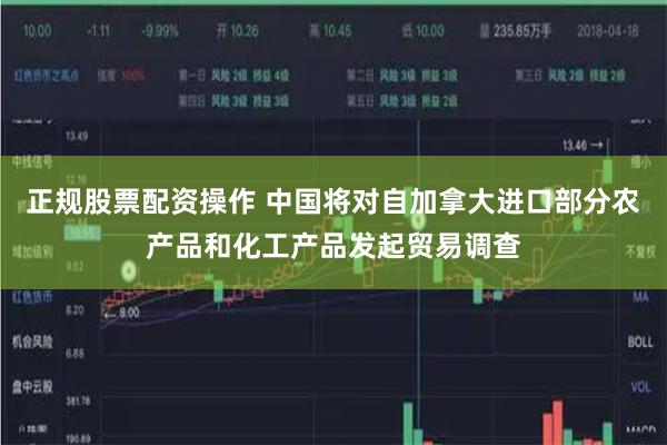 正规股票配资操作 中国将对自加拿大进口部分农产品和化工产品发起贸易调查