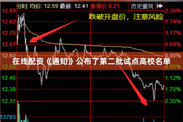 在线配资《通知》公布了第二批试点高校名单